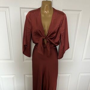 Auburn Satin Express dress